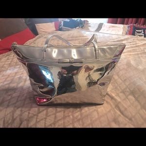 Kate Spade PVC Silver Large Tote lovingly used